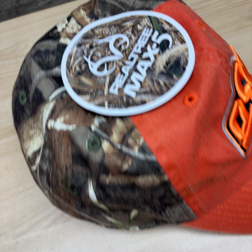 Oklahoma State Cowboys Hat Snap Back Orange Camo Realtree Top Of The World NWT - Picture 7 of 11